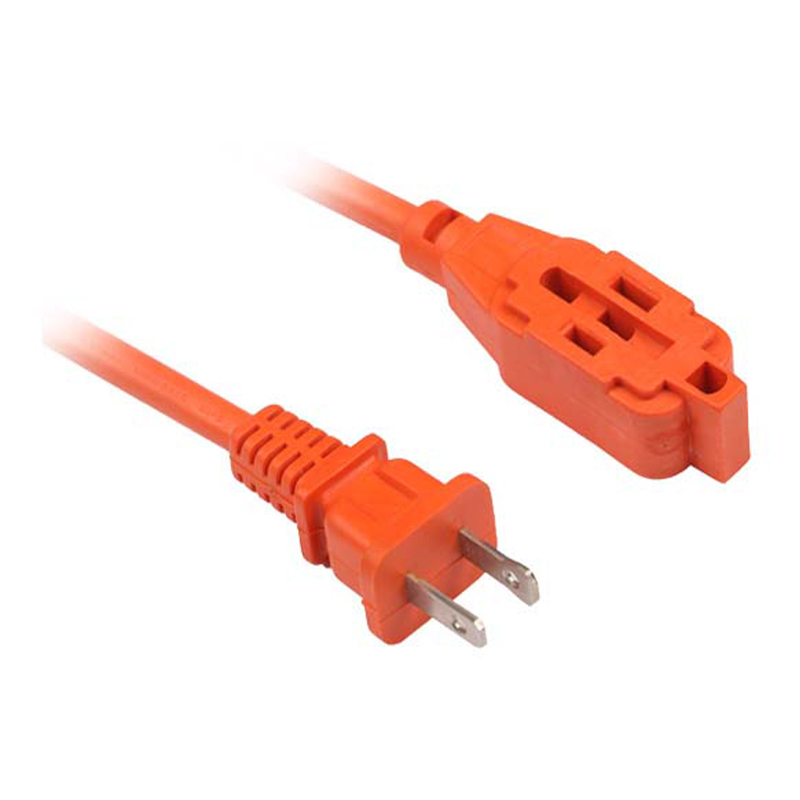 สายไฟต่อกลางแจ้งแบบ Multi-Outlet สีส้มสดใสพร้อมปลั๊ก US 2 แฉก FP-670, FP-671