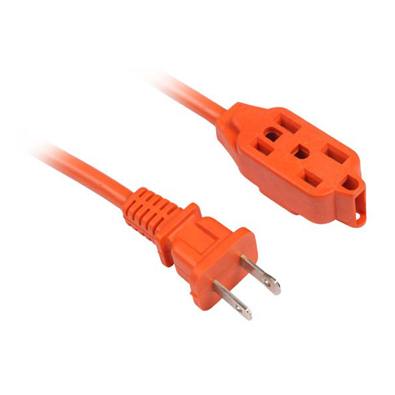 สายไฟต่อกลางแจ้งแบบ Multi-Outlet สีส้มสดใสพร้อมปลั๊ก US 2 แฉก FP-670, FP-671