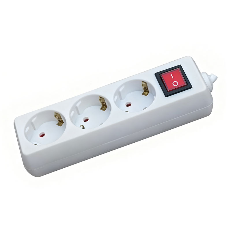 EU Schuko Retractable Extension Socket Power Strip พร้อมสวิตช์ Rocker