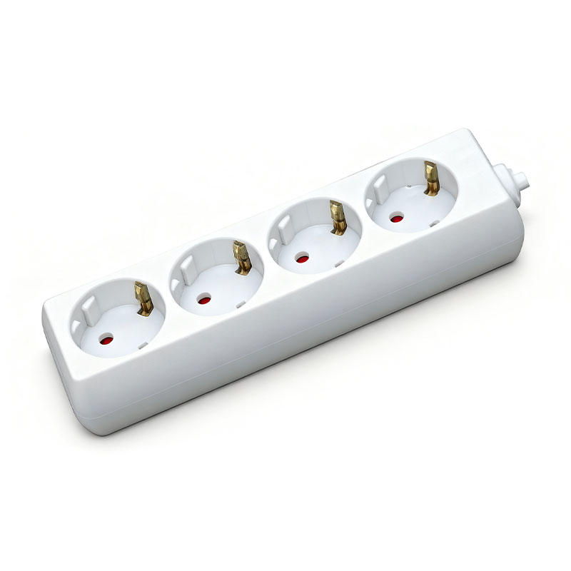 EU Schuko Retractable Extension Socket Power Strip พร้อมสวิตช์ Rocker