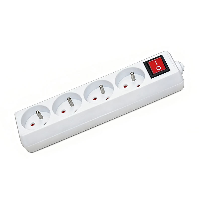 EU Schuko Retractable Extension Socket Power Strip พร้อมสวิตช์ Rocker