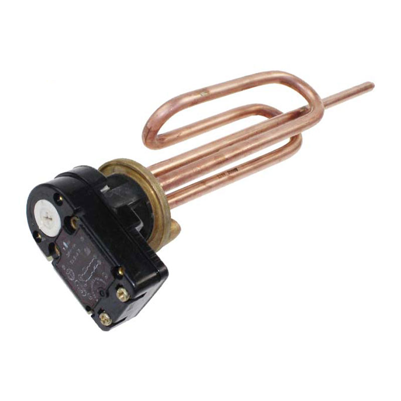 FP-559 องค์ประกอบความร้อนน้ำท่อทองแดงชุบนิกเกิลพร้อมเทอร์โมสตัทแบบปรับได้